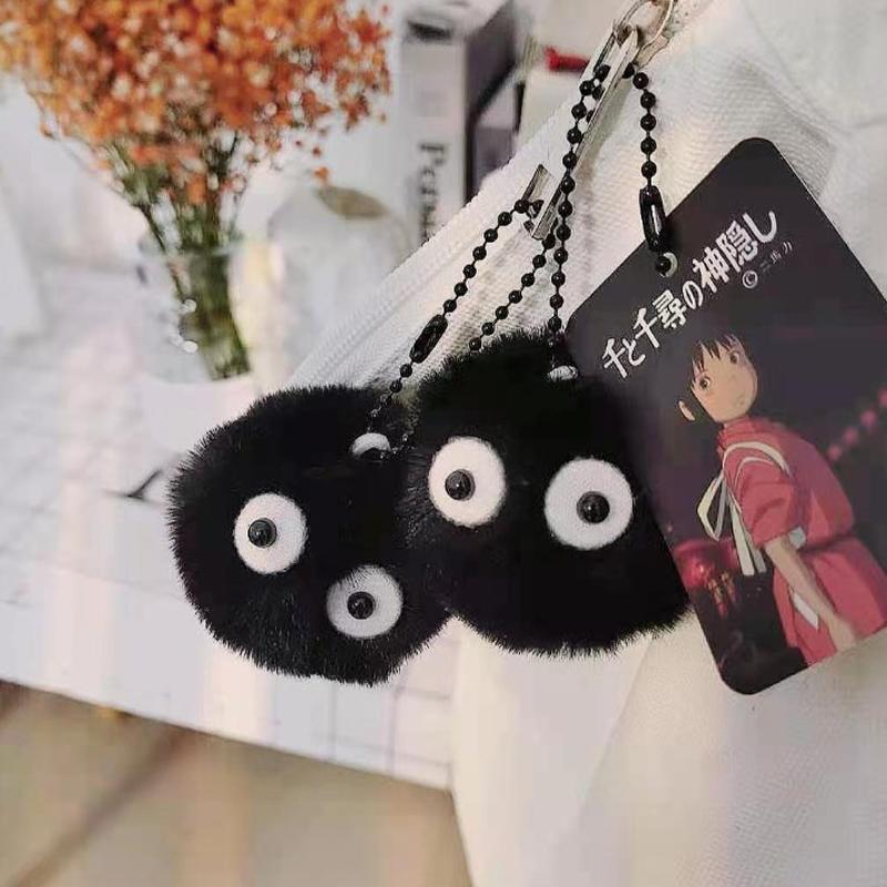 Plysj nøkkelring Briketter Dukke Skoleveske Søt Anheng Hairball Nøkkelring Klær Tilbehør Hengende