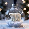 Christmas Wildlife Acrylic Ornament Set Efficient Shatterproof Decors Feature Detailed Animal Silhouettes Designs