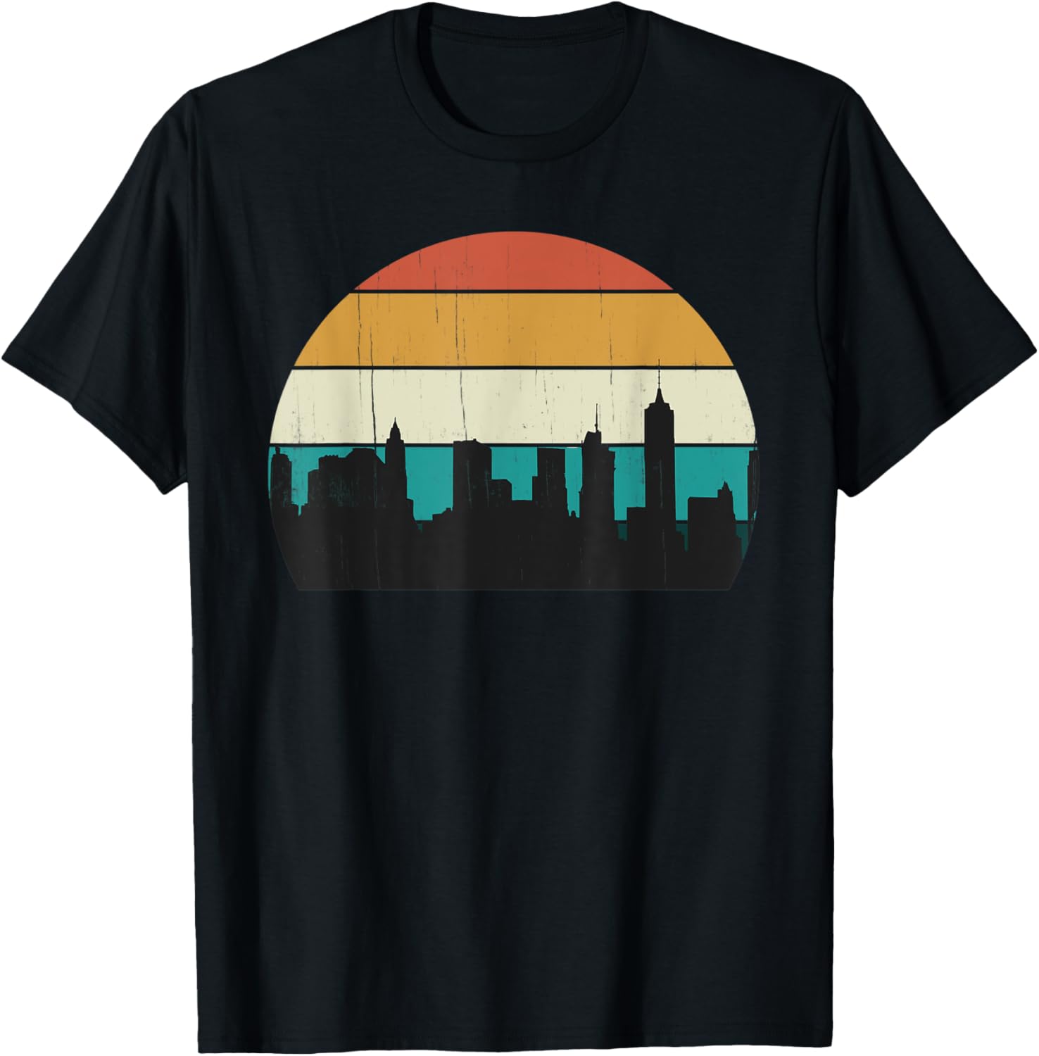 Retro Brooklyn New York - Vintage Sunset / City Skyline U.S. T-Shirt S