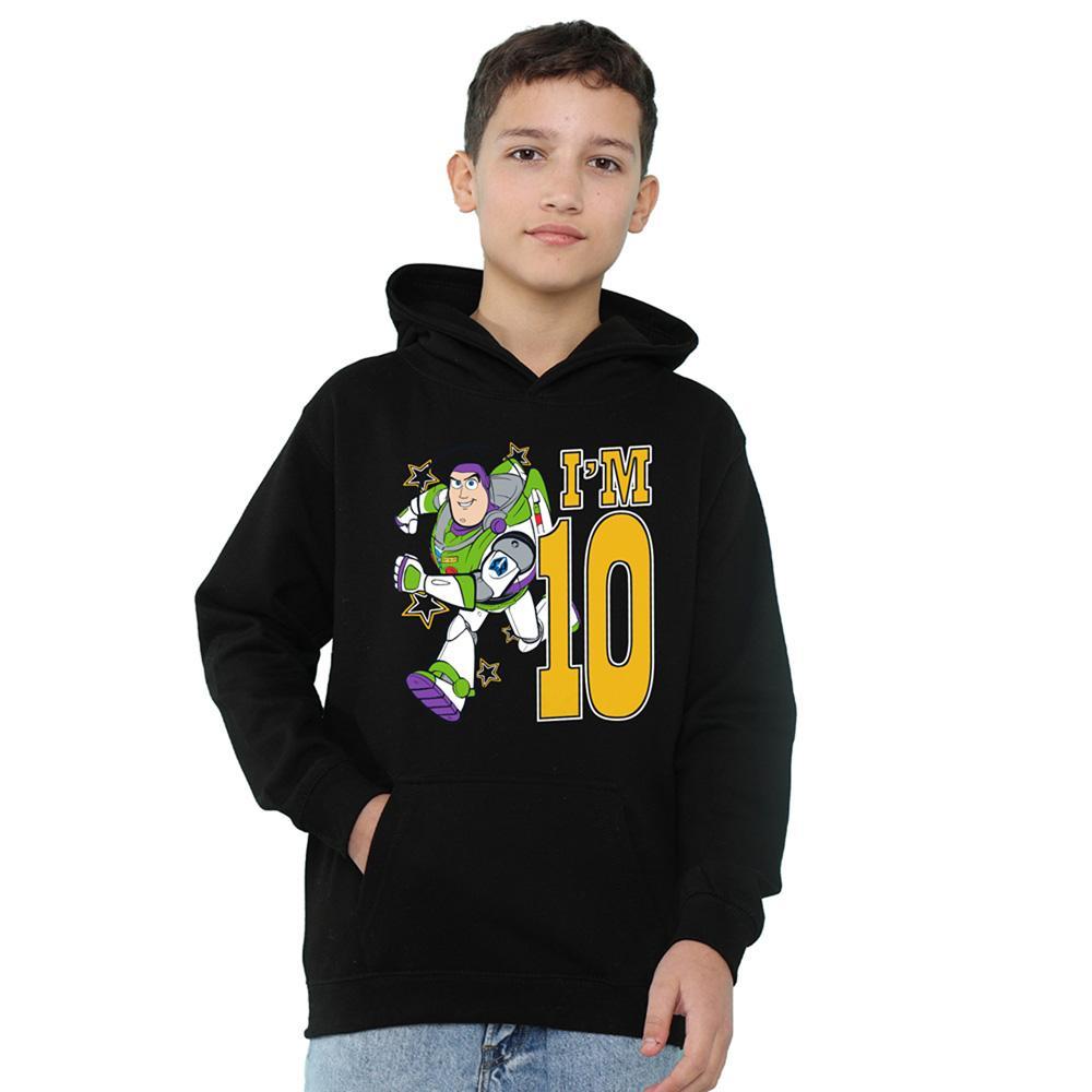 Toy Story Childrens/Kids I'm 10 Buzz Lightyear Birthday Pullover Hoodie