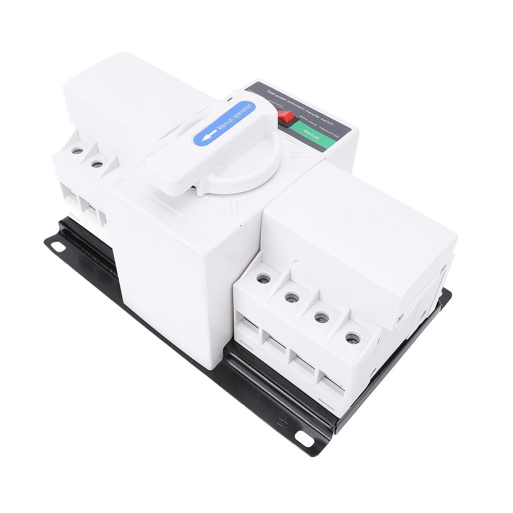Double Power Automatic Transfer   AC400V ATS 4P 63A Generator Changeover   Manual Transfer   for Home Flame Retardant PC Material