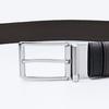 [Dunhill] Men's Belt, 3.5cm Wide, Reversible, Cadogan Style, Round Roller Buckle, Black/Chocolate, Stringa System Compatible, DU24F4T21AP001, UK [Para