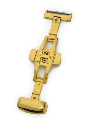 CASSIS Watch Strap with Mirror with Replacement CAYGM020 D-Buckle (PBF D-BUCKLE), Finish, 20mm, Gold, Tool,