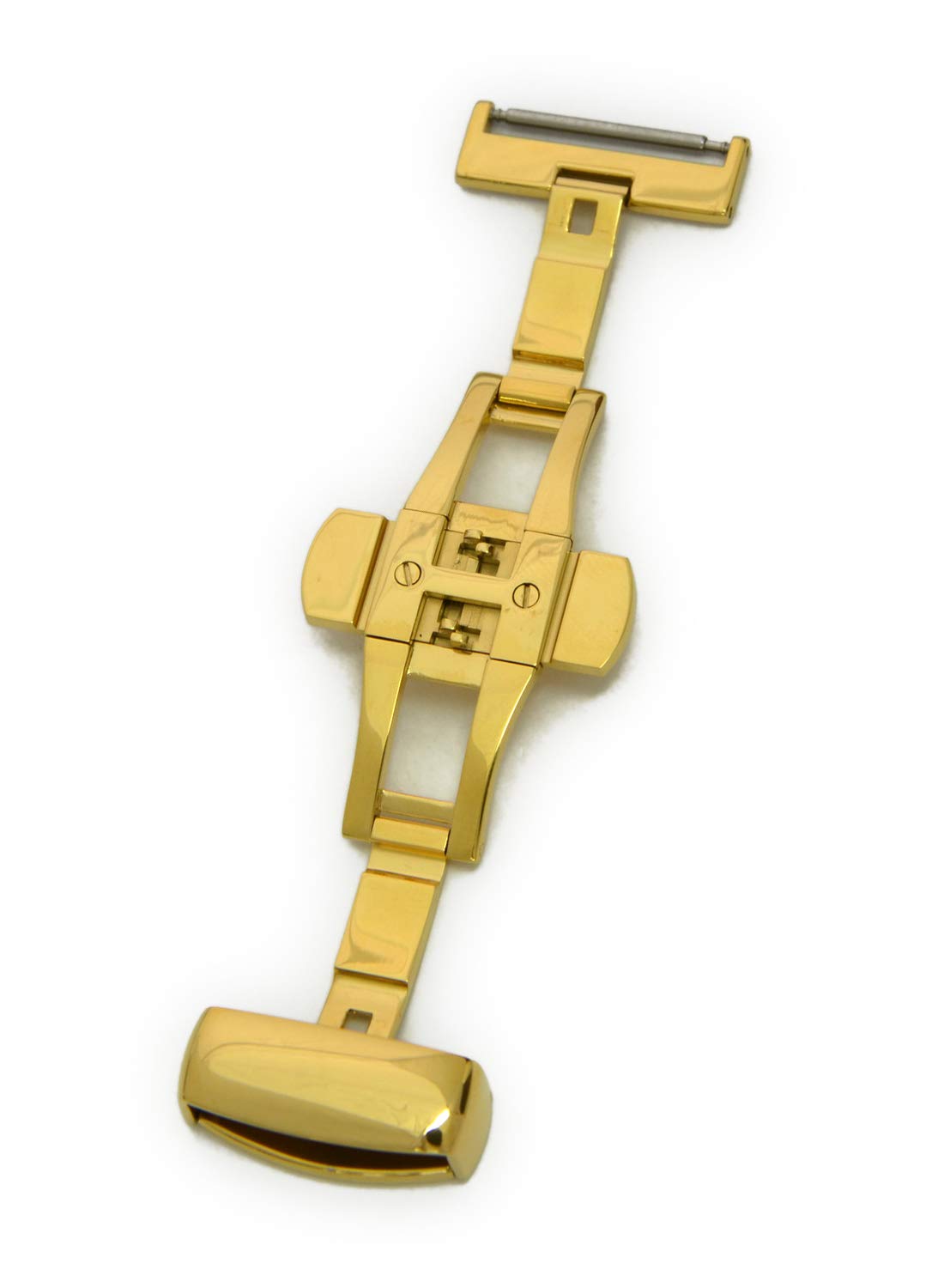 

CASSIS Watch Strap with D-Buckle (PBF D-BUCKLE), Mirror Finish, 20mm, Gold, with Replacement Tool, CAYGM020