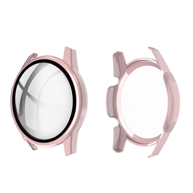 For Huawei Watch GT2 46MM Oil-injected PC Shell +9H Tempered Glass Film Integrated Protective Shell(White)