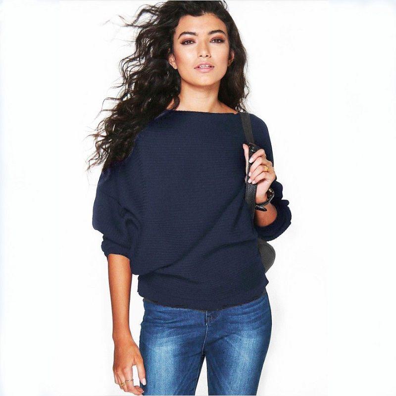 Soft And Cozy Women's Long Sleeve Baggy Pullover Top Knitted Oversized Sweater Jumper