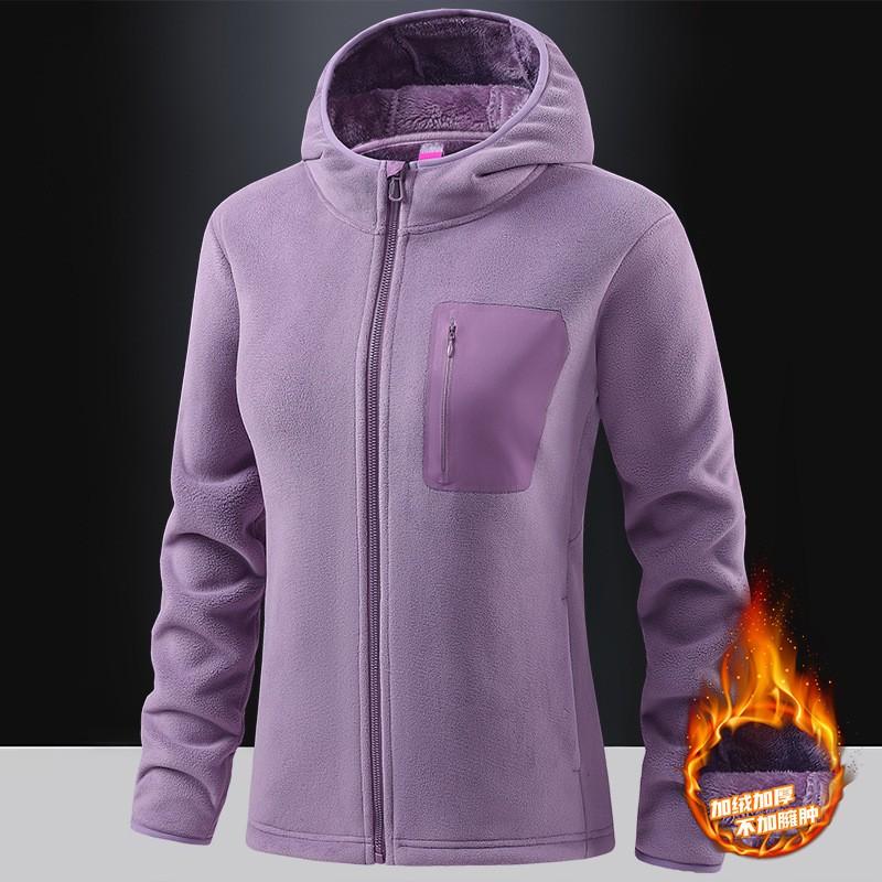 Mens Fleece Jacket Winter Warmth Thick Hooded Cardigan Outdoor Casual Sweatshirt