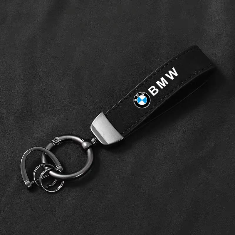 Car Styling Emblem Alloy Keyring Suede Leather Keychain For BMW M E46 E90 E60 F30 G20 X1 X2 X3 X4 X5 X6 X7 i3 i4 i5 i7 M2 M4 jbvr38