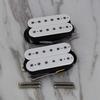 FLEOR Alnico 5 Electric Guitar Neck & Bridge Pickup Set, Double Coil Humbucker Pickups - White