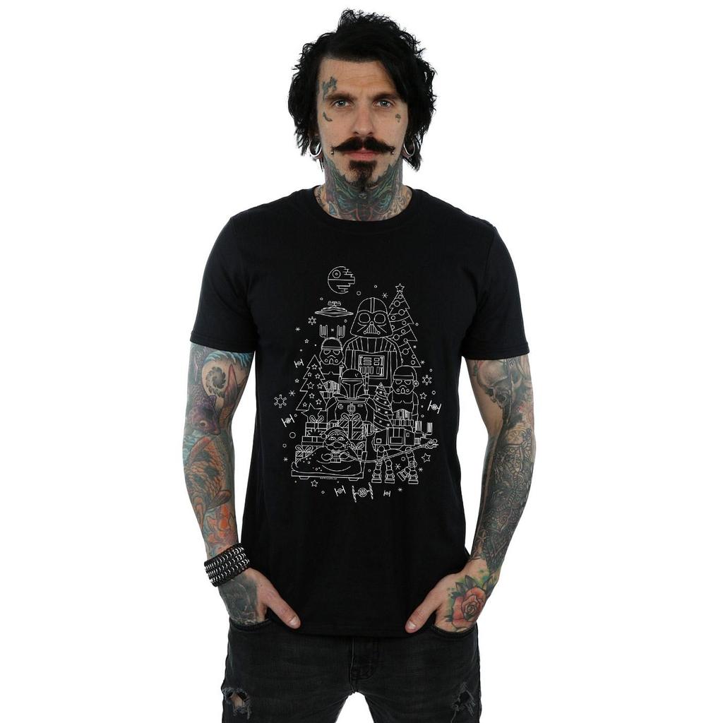 STAR WARS Herren Empire Weihnachtsshirt