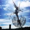 Garden Sculptures Pixies Fairy Stake Fairies and Dandelions Dance Together Landscape Metal Miniature Figurine Lawn Decorative