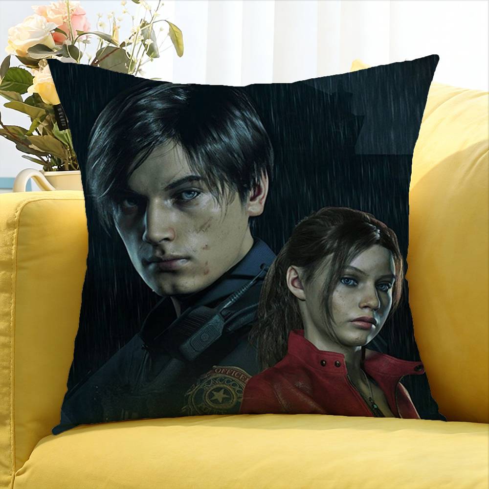 Game R-Resident E-Evil Requiem Leon Various Sizes Square Pillow Case For Car Home Bedchamber Decor