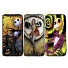 Nightmare Before Christmas PU Leather Long Wallet for Women Zip Clutch Purse Jack Skellington Makeup Bag Black 3pcs
