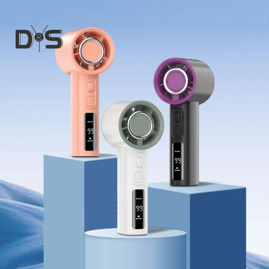 Ruční chladicí ventilátor 100 rychlostí nastavitelný LCD displej USB dobíjecí chladicí ventilátor letní přenosný cestovní venkovní kapesní mini osobní ventilátor