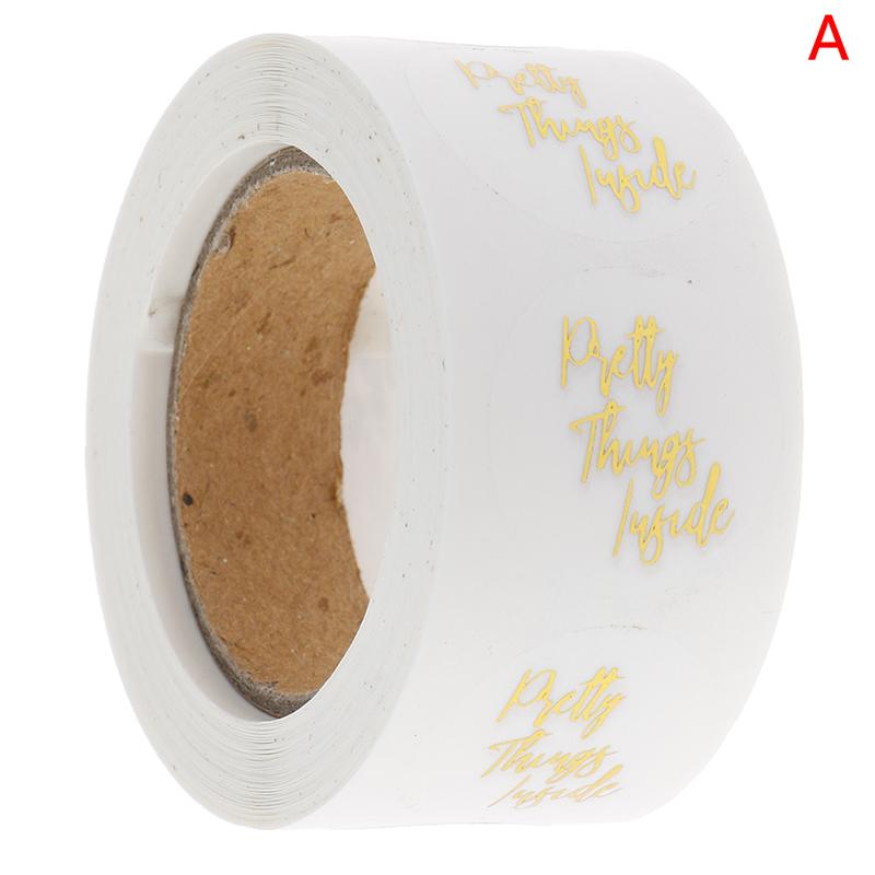 Wedding Gift Box 500Pcs Round Labels Kraft Paper Thank You Sticker Bag Flower Gift Box Cake Boxes And Packaging Wedding Stickers