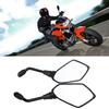 1 Paar Universal 10mm Links und Rechts Motorrad Rückspiegel Schwarz Motorrad Rückspiegel