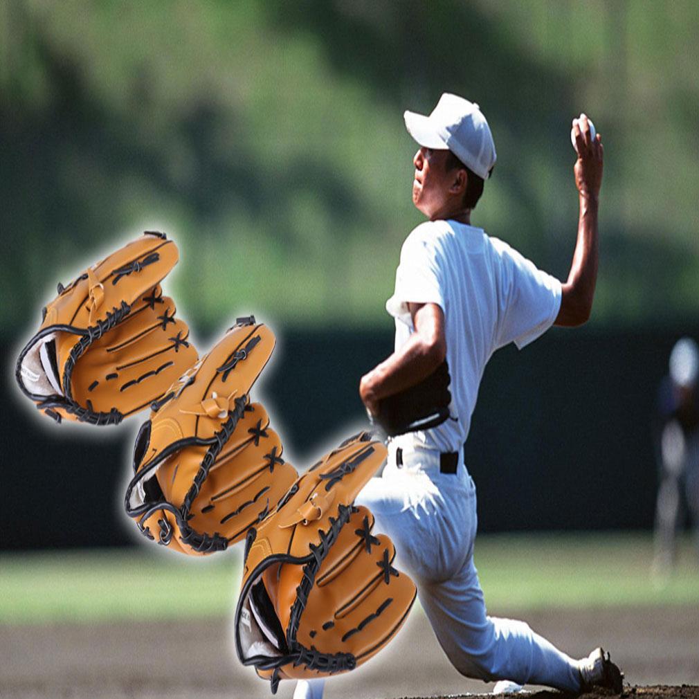 Guante de Béisbol de Cuero PU para Niños Guante de Práctica de Softbol Equipo de Entrenamiento Deportivo al Aire Libre Guante de Béisbol