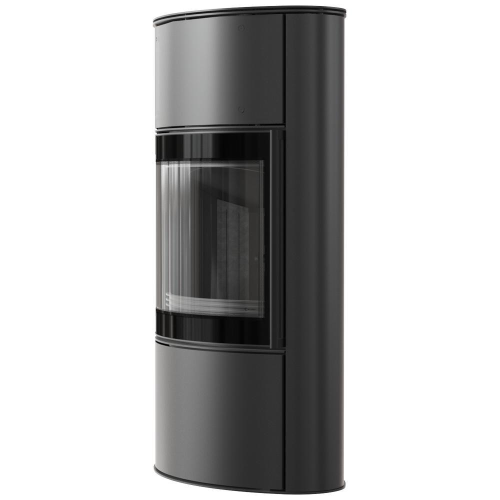 Wood Burning Steel Stove KRATKI BJORN High 10 kW Ø 150 Black Thermotec