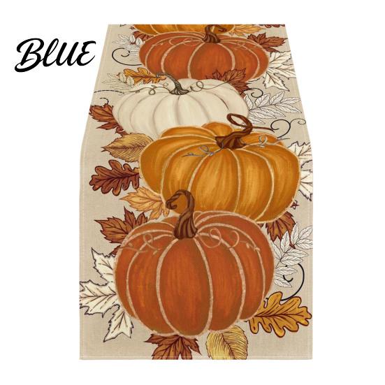 Kitchen Table Runner Print Seasonal Inch Pumpkin Runner 13x72 for Fall Maple Leaf Autumn Festive