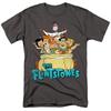 The Flintstones - Ride On -  Unisex Short Sleeve Children's T-shirt - Gray