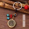 Brass Zodiac Guardian Keychain: Eight Birth-Year Gods for Prosperity