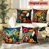 Tropical Jungle Animal Print Pillow Covers Pattern Cushion Cover Suitable for Sofa Bedroom Car Pillow Cover