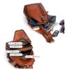 Whatna Antik-Stil Gegerbtes Natur-Rindsleder Umhängetasche Ein-Schulter-Tasche für Herren, Reversibler Riemen links oder rechts, Echtes Leder, Dick,