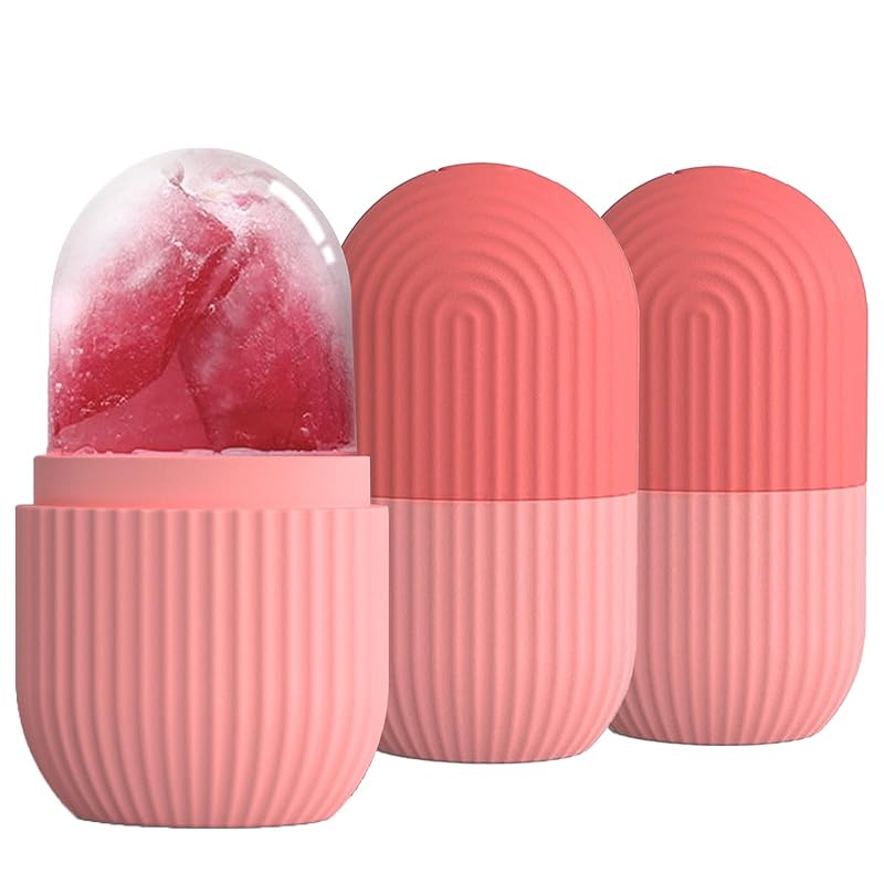 3 Pack Ice Roller for Face Eyes Women Facial Depuffer,Skin Care,Ice Pack Neck Massager,Cooling &Smoothing,Beauty Essentials(Black)