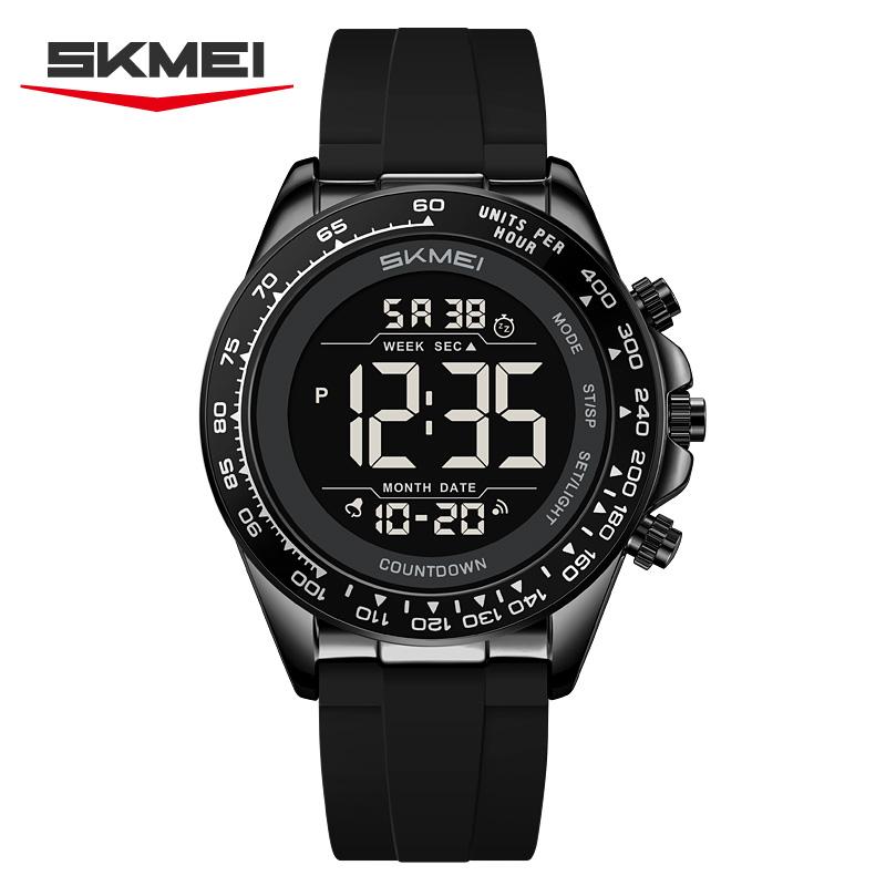 Skmei 2592 Hot Sell Top 10 Brand Mens Digital Watch Original Silicone Band Water Proof Chronograph in Stock Sports Watch Factory