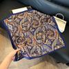Fashionable Imitation Silk Scarf Set With Retro Waistcoat And Stylish Square Scarf Ideal For Neck Protection