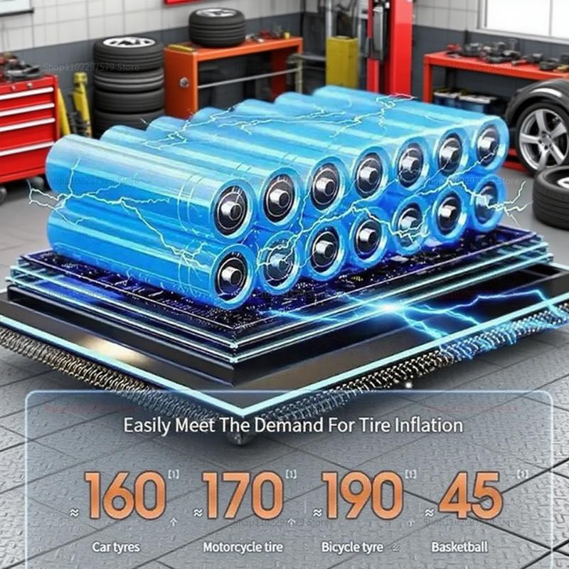 2025 Wireless Car Air Pump Portable Digital Tire Inflator Multi-Function Emergency Tool for Cars Bikes Other Inflatable Balls