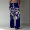 Herren Baggy Freizeithose mit 3D-Leopardenmuster, Elastischer Bund mit Kordelzug und Taschen, für Frühling Sommer Zuhause Outdoor Urlaub