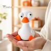 Unique Office Decor 3D Printed Funny Cartoon Cat & Goose Figurine with Movable Eyes, Flexible Eye Expression Toy Cute Animal Desk Decor, Stress Relief