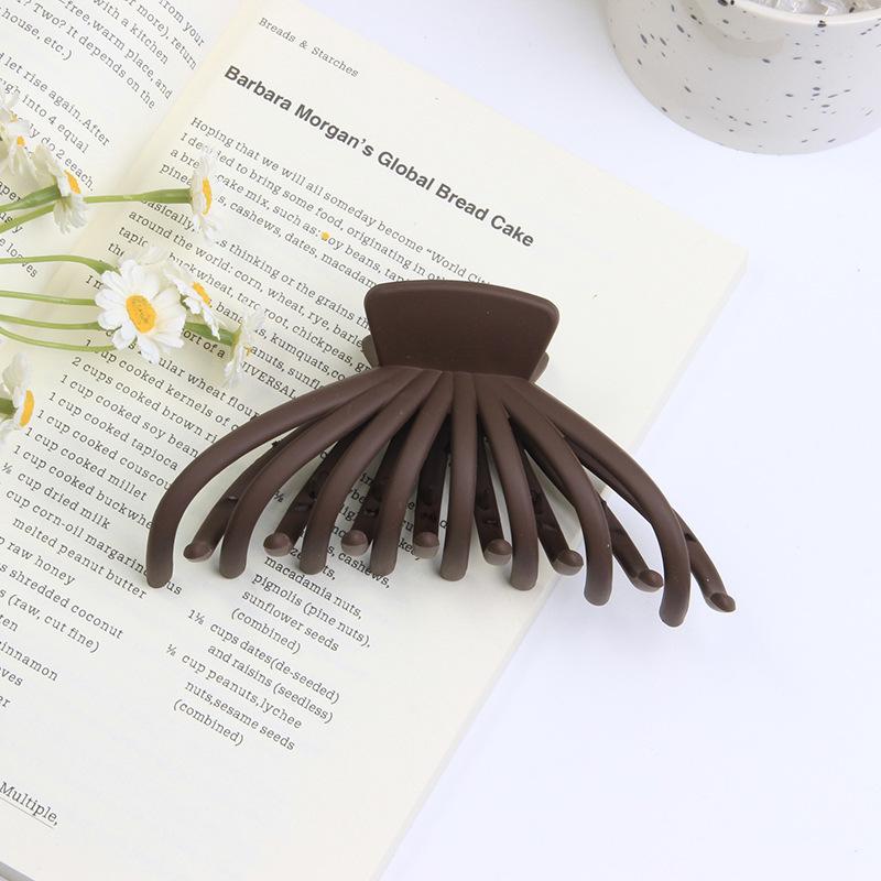 Summer Frosted Solid Color Grab Clip, Large Hair Grab, Fashionable Shower Clip