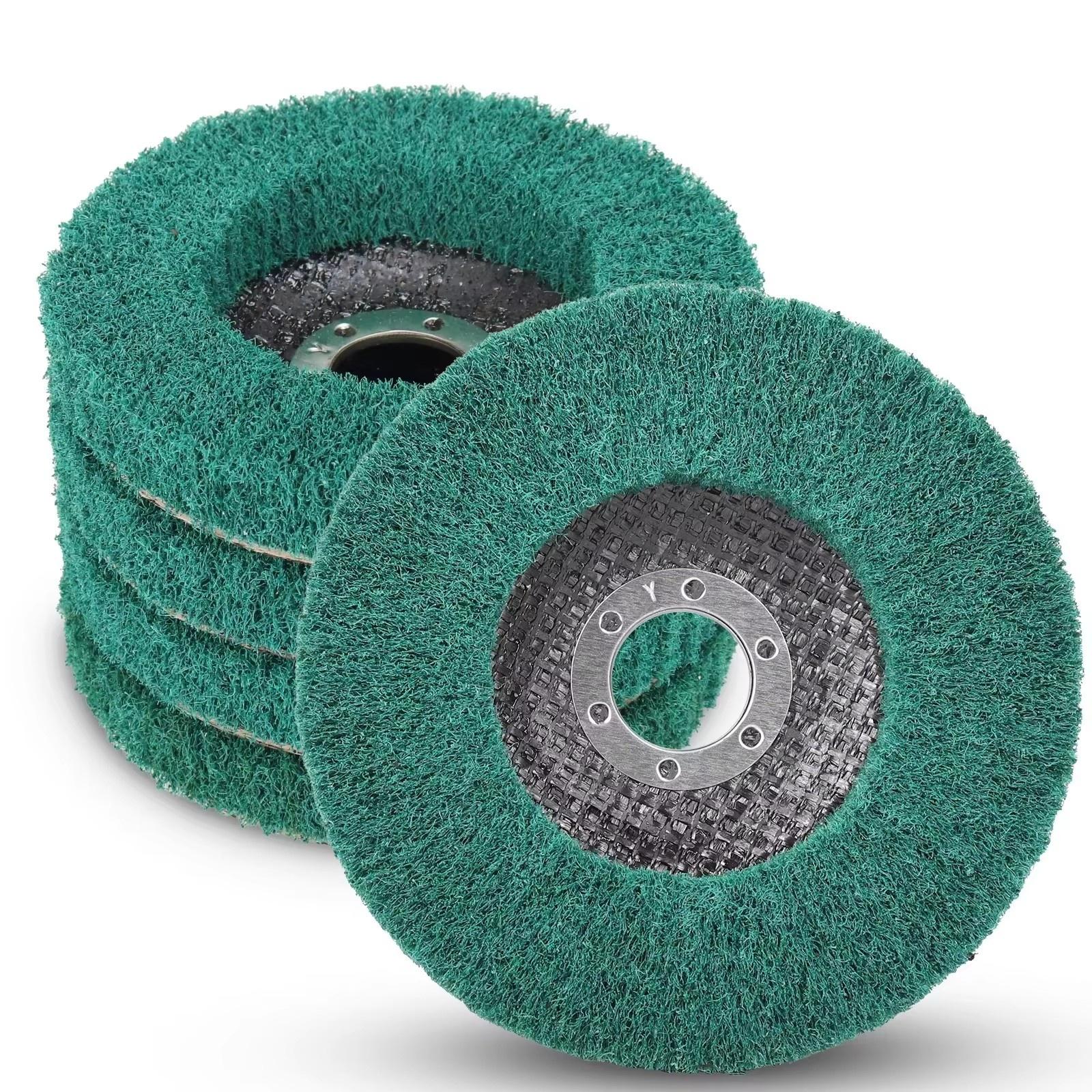 

5Pcs Angle Grinder Flap Grinding Disc Nylon Fiber Flap Polishing Wheel 4 /5 P120-P320 for Metal Stainless Steel 100mm&1pcs