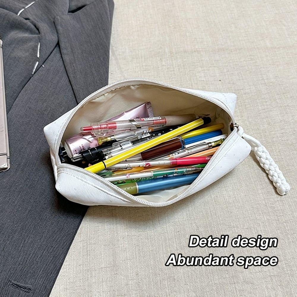 Large Capacity Pen Bag Canvas Pencil Pouch Multi-functional Pencil Case  Gift