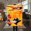 1PC Son Goku  Print Flannel Blanket, High quality All Seasons, Home Decor, Warmth and Comfort, Perfect for Christmas Gifts
