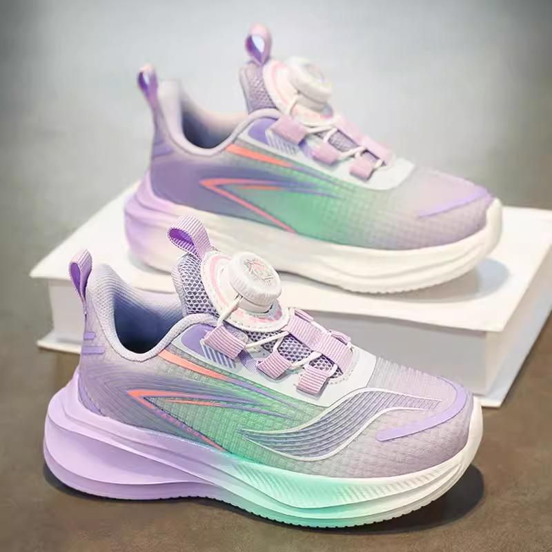 Girls Shoes Red Rabbit 7 Running Shoes 2025 New Summer Children's Soft-soled Rotating Buckle Sneakers Girls Light