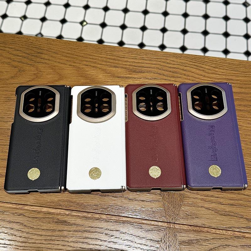 Applicable to Huawei matex1 Huang Caishen mobile phone case second change x1 lens x1 collector's edition plain leather double central axis  case