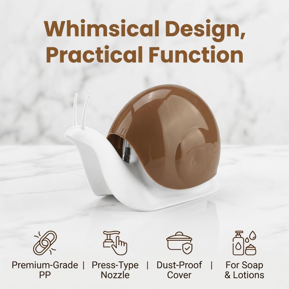 Plastic Soap Dispenser Snail Shape Soap Liquid Bottle Kitchen Toilet Bathroom Washroom коричневый