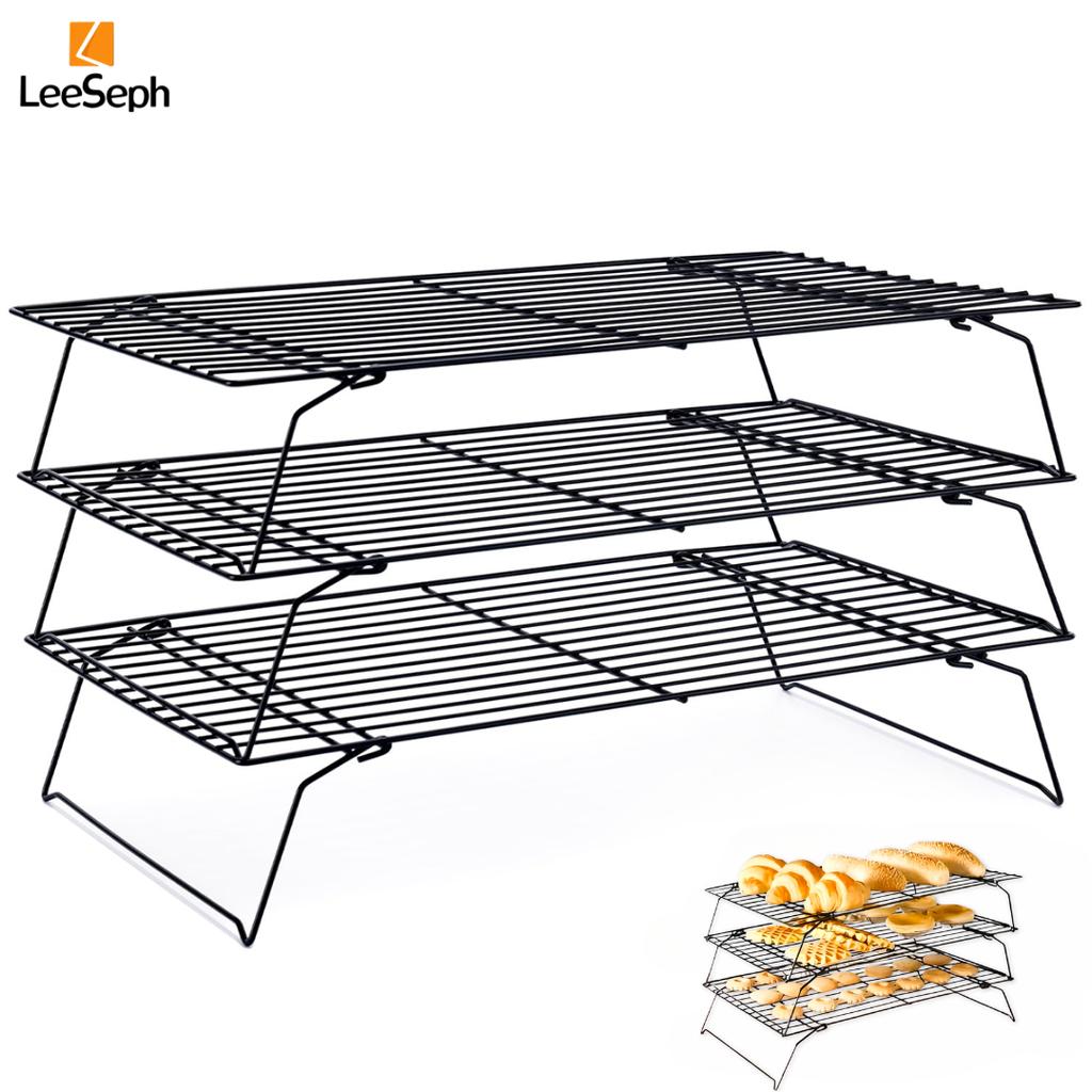 Leeseph Etagen-Kühlgitter zum Backen, faltbares Gitter für Kekse, Kuchen, Gebäck, perfekt zum Kühlen und für die Backorganisation