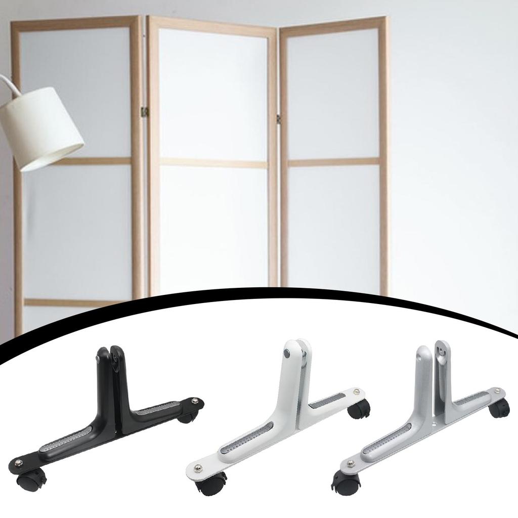 Adjustable Privacy Screen Holder Sturdy Base Room Divider Panel with Wheels for Hotel Home Office Bedroom Partition