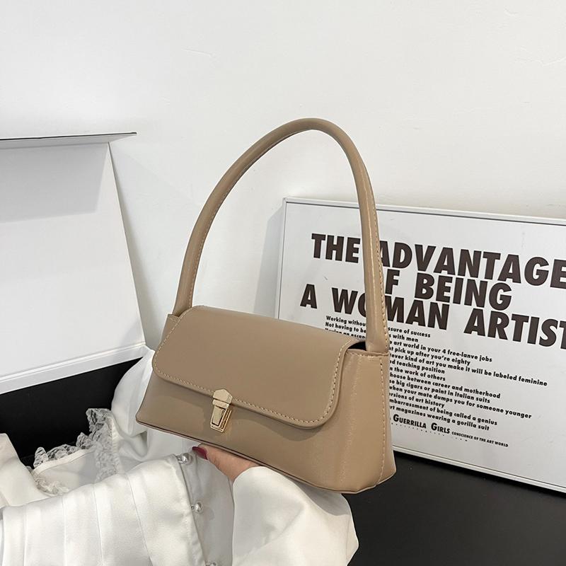 Women Retro Tote Bag Trendy Vintage Underarm Bag Portable Casual PU Leather Solid Color Simple Mountaineering Bag Christmas Gift