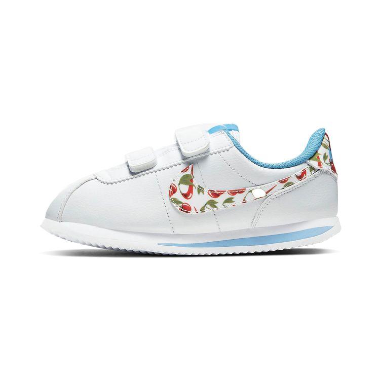Nike Basic Sl Se Velcro Cherry Non-Slip Shock Absorption Low-Top Kids Running Shoes Kids sneaker White Blue CJ2420-400