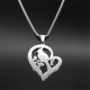 Red Bird Engraved Heart Necklace – Christmas Gift for Boys and Girls