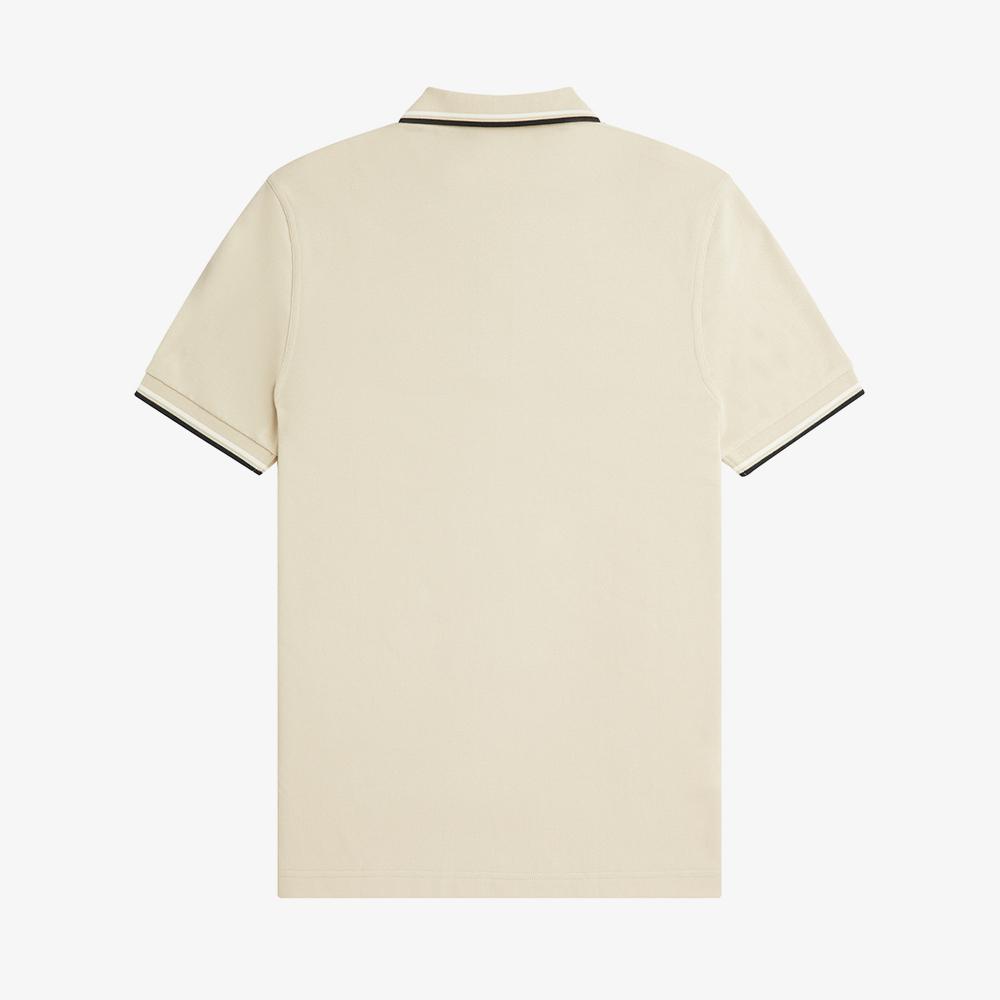 FRED PERRY [M3600] Twin Tip Fred Perry Shirt - Oatmeal/Ecru/Black Afpm2413600-U87