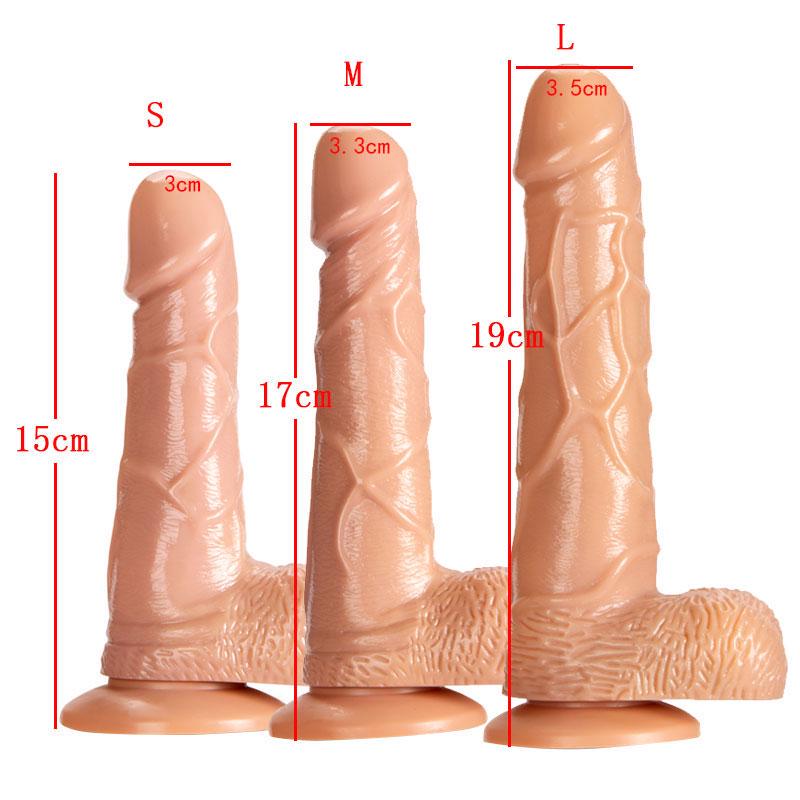 Soft Realistic Suction Cup Dildo Women Masturbator G-spot Vagina Stimulation Anal Plug Sex Toys