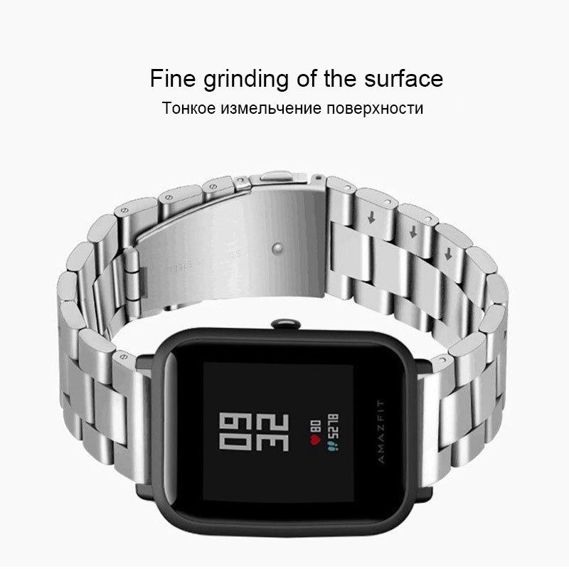 20mm/22mm Band For Amazfit GTS/2/3/4/2e/GTS2 Mini/GTR2/2e/stratos/3/4/47 Stainless Steel Watch Bracelet Correa Amazfit Bip Strap