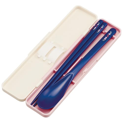 Skater Chopstick Spoon Combination Set 18cm Antibacterial Treated Lunch Box for Adults Comes with Silicone Cushion and Doesn't Make a Sound Made in Ja