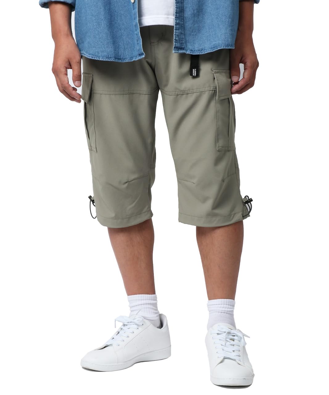 

Outdoor Products [Special Order] Men s 3/4 Length Stretch Dry UV Protection Cargo Shorts, Greige, Size L